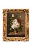 APOL Adrianus 1780-1862,Bouquet de roses sur un entablement,1842,Millon & Associés FR 2020-01-31