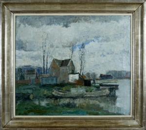 APOL Armand 1879-1950,Maisons au bord de l'eau,Galerie Moderne BE 2022-01-17