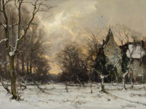 APOL Louis Francis Henri 1850-1936,Winter on the outskirts of the village,Galerie Koller 2024-03-22