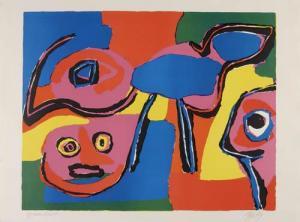 Appel Karel Christiaan 1921-2006,Composition with Two Faces,1969,Swann Galleries US 2004-09-14