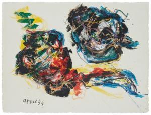 Appel Karel Christiaan,Two Lovers (Deux Tetes Amoureux),1959,John Moran Auctioneers 2024-03-26