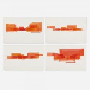 APPEL Kevin 1967,Red Crescent House Study (four works),2000,Los Angeles Modern Auctions 2023-03-23