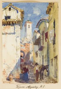 APPERLEY George Owen Wynne 1884-1960,A Street Scene: Granada,Heritage US 2008-05-08