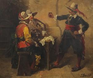 APPERT Georges 1850-1934,Three Musketeers in a tavern,Eastbourne GB 2022-09-07