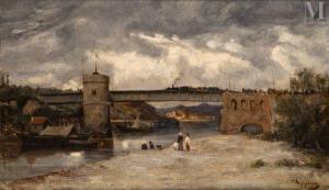 APPIAN Adolphe 1818-1898,Paysage au train sur le pont,Millon & Associés FR 2024-01-25