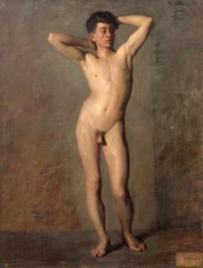 APPIAN Louis 1862-1896,Etude de nu masculin,1885,Artcurial | Briest - Poulain - F. Tajan 2024-02-06