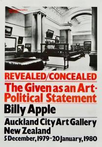 APPLE Billy 1935-2021,The Given as an Art-Political Statement,International Art Centre NZ 2017-05-16