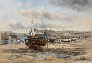 APPLEFORD Wyn 1932-2016,Harbour Scene at Low Tide,David Duggleby Limited GB 2022-10-01