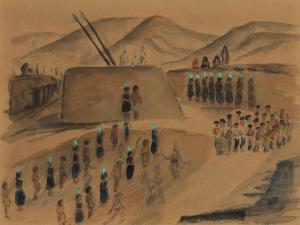 APPLEGATE Frank 1882-1934,Untitled (Pueblo Dance Scene),Santa Fe Art Auction US 2019-11-09