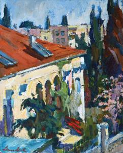 april aaron 1932,Jerusalem Landscape,Tiroche IL 2017-06-24