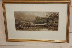 APT Charles 1933,Tomes, rock pool at Glen Lyon, watercolour, revers,Henry Adams GB 2015-10-07
