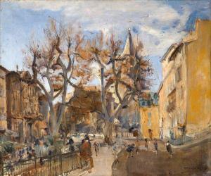 APY VIVES Charles Joseph 1874-1937,« Square des Batignolles ».,Audap-Mirabaud FR 2012-06-27