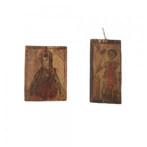 ARAGON Jose Rafael,Our Lady of Sorrows + San Lorenzo,1820,Santa Fe Art Auction US 2023-07-21