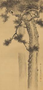 ARAKI Kanpo,Old pine tree,1905,Mainichi Auction JP 2022-07-08