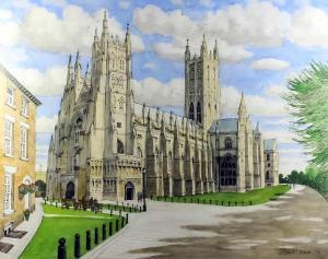 ARBUS David 1941,The South-west View of Canterbury Cathedral,2009,Canterbury Auction GB 2019-04-09