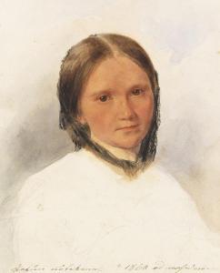 ARCADIUS VON NIKITIN,Mädchenporträt,c.1860,Ketterer DE 2017-05-24