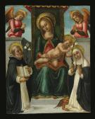 ARCANGELO DI JACOPO SELLAJO,MADONNA AND CHILD ENTHRONED, WITH TWO DOMINICAN SA,Sotheby's 2015-01-29