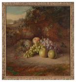 ARCHER Charles,Still life of grapes, apples and a birds nest in a,1875,Tennant's 2022-01-15