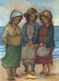 Archibald LANGDOWN Amos 1930-2006,Three Woman on the Beach,Strauss Co. ZA 2023-03-13