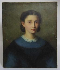 ARCHINARD F,Portrait de jeune femme,1863,Ruellan FR 2014-02-22