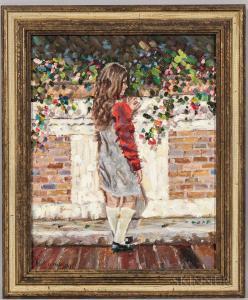 ARCIELLO DON RICCARDO 1900-1900,Girl Standing at a Brick Wall,1969,Skinner US 2018-07-31