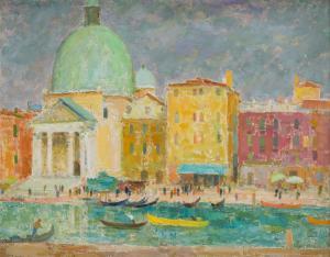 ARCT Eugeniusz,Landscape from Venice with a view of the church Sa,1965,Desa Unicum 2021-10-26