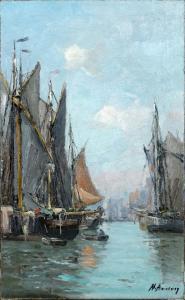 ARDEN Henri 1858-1917,Bateaux de pêche,Galerie Moderne BE 2021-09-06