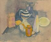 ARDIZZONE Charlotte 1943-2012,Striped teapot still life,Mallams GB 2020-12-16