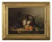 ARENDSEN Arentina Hendrica,Still Life of Peaches, Grapes and Apricots,New Orleans Auction 2018-10-13