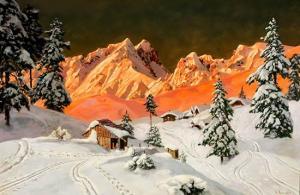 ARENGGER Alois 1879-1967,Alpine Sunset,Weschler's US 2018-03-02