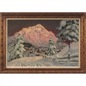 ARENGGER Alois 1879-1967,Mountain Landscape,1920,Treadway US 2009-09-13