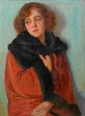 ARGELES ESCRICHE Rafael 1894-1979,Portrait einerjungen Dame in rotem Mantel,1926,Schloss 2011-05-14