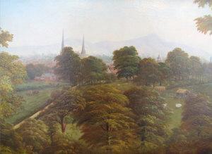 ARGENT J.F 1800-1900,A view of the Malvern Hills with the town,Serrell Philip GB 2007-11-08