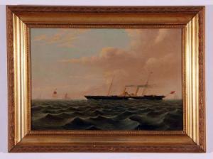 ARGENT J.F 1800-1900,Steam Boat at Sea,1878,Keys GB 2014-03-14