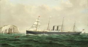 ARGENT J.F 1800-1900,The S.S. Ems off the Needles, Isle of White,1885,Bonhams GB 2016-10-05
