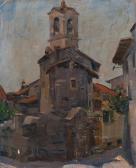ARGENTIERI ALFEO 1878-1955,BELL TOWER IN A SUBURB,Babuino IT 2016-05-24