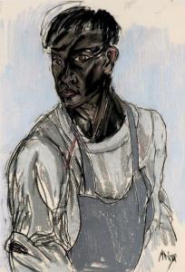 ARICKX Lydie 1954,Portrait d'homme,Binoche et Giquello FR 2013-12-06