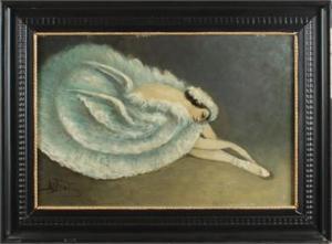 ARIE VAN HATTEM 1860-1924,Balletdanseres stervende zwaan,Twents Veilinghuis NL 2017-01-13