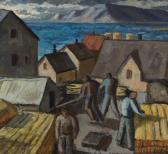 ARINBJARNAR Snorri 1901-1958,Harbour scenery from Iceland,Bruun Rasmussen DK 2018-12-11