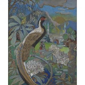 ARIS Ernest Alfred 1882-1963,Fantasy illustration with birds and figures,Eastbourne GB 2018-05-10