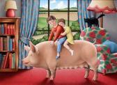 ARIS Ron,Children riding a pig,Gorringes GB 2016-05-17