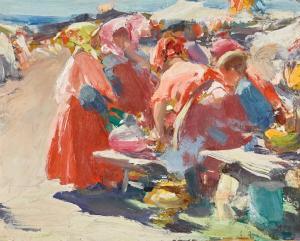 ARKHIPOV Abram Efimovich 1862-1930,At the Market,1919,Sotheby's GB 2021-11-30