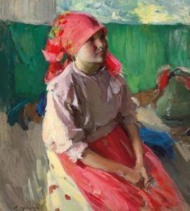 ARKHIPOV Abram Efimovich 1862-1930,Peasant girl,Christie's GB 2020-07-21