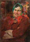 ARKHIPOV Abram Efimovich 1862-1930,Weib mit grünem Kopftuch,Auktionshaus Dr. Fischer DE 2014-11-13