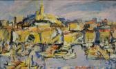ARLANDIS Antoine 1946,Le port de Marseille et la Basilique Notre-Dame de,Sadde FR 2019-03-18