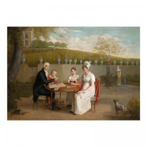 ARLAUD Marc Louis 1772-1845,A PORTRAIT OF THE ARLAUD FAMILY, SEATED AT A TABLE,Sotheby's 2002-07-09