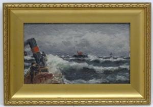 Arlberg Jacob Julius,View from a boat in stormy seas,Dickins GB 2018-02-02
