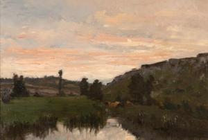 ARLIN Joanny 1830-1906,Paysage bucolique,Walker's CA 2016-10-04