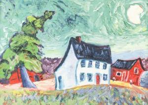 ARLINGSSON Erling,landscape with a white painted house and tree,1981,888auctions 2021-07-29