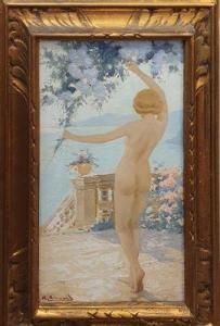 ARMAND Aristide 1900-1900,Nue sur la terrasse, mediterrannée,Rossini FR 2021-10-27